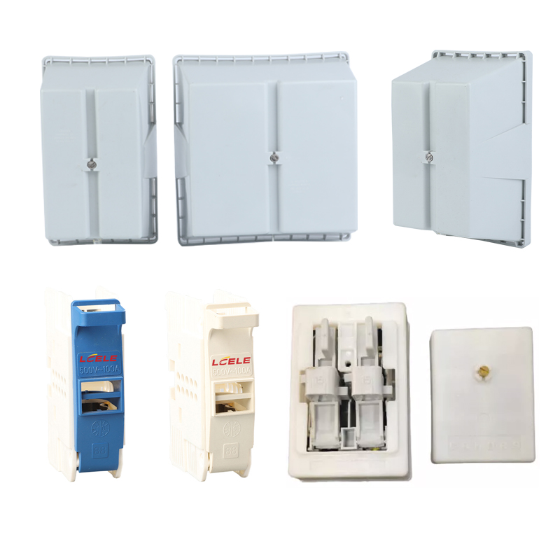 2P Low Voltage Fuse holder with porcelain 10*38 fuse link